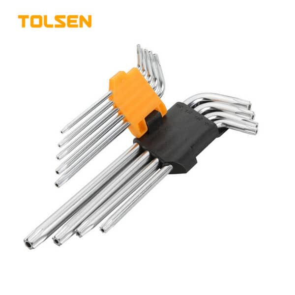 9PCS TORX LONG ARM HEX KEY SET