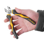 Close-up of hand holding Tolsen 6-inch diagonal cutting pliers