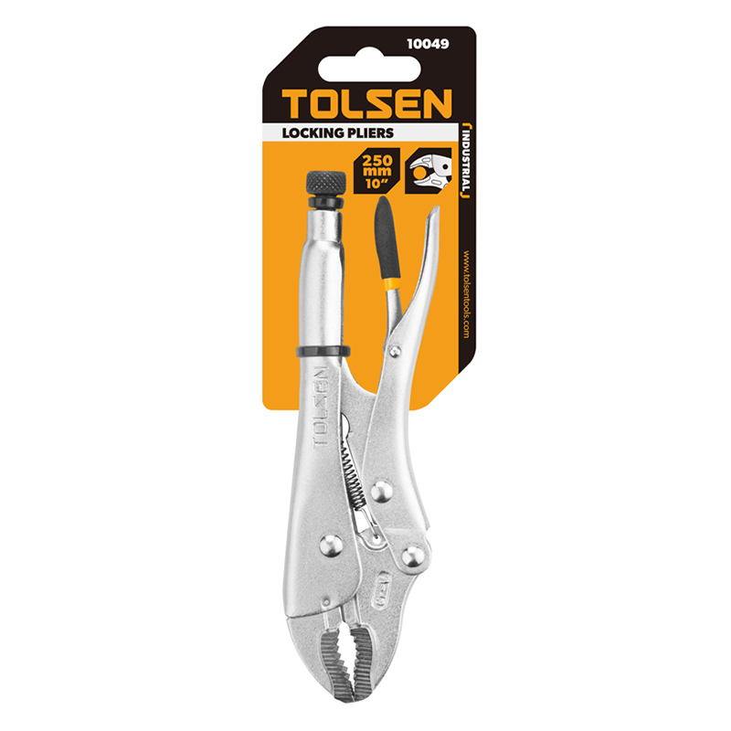 Tolsen 10 inch locking pliers in retail packaging