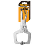 Tolsen 11 inch C-clamp locking pliers in retail packaging