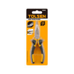 Tolsen 160mm bent nose pliers in clear plastic packaging