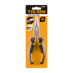 Tolsen 160mm long nose pliers in clear plastic packaging