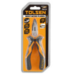 Tolsen 6-inch bent nose pliers in clear plastic packaging