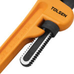 Close-up of Tolsen 24 inch pipe wrench adjustment nut