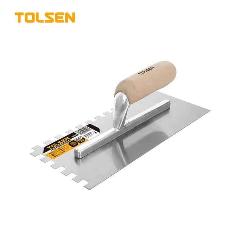 PLASTERING TROWEL WITH TEETH