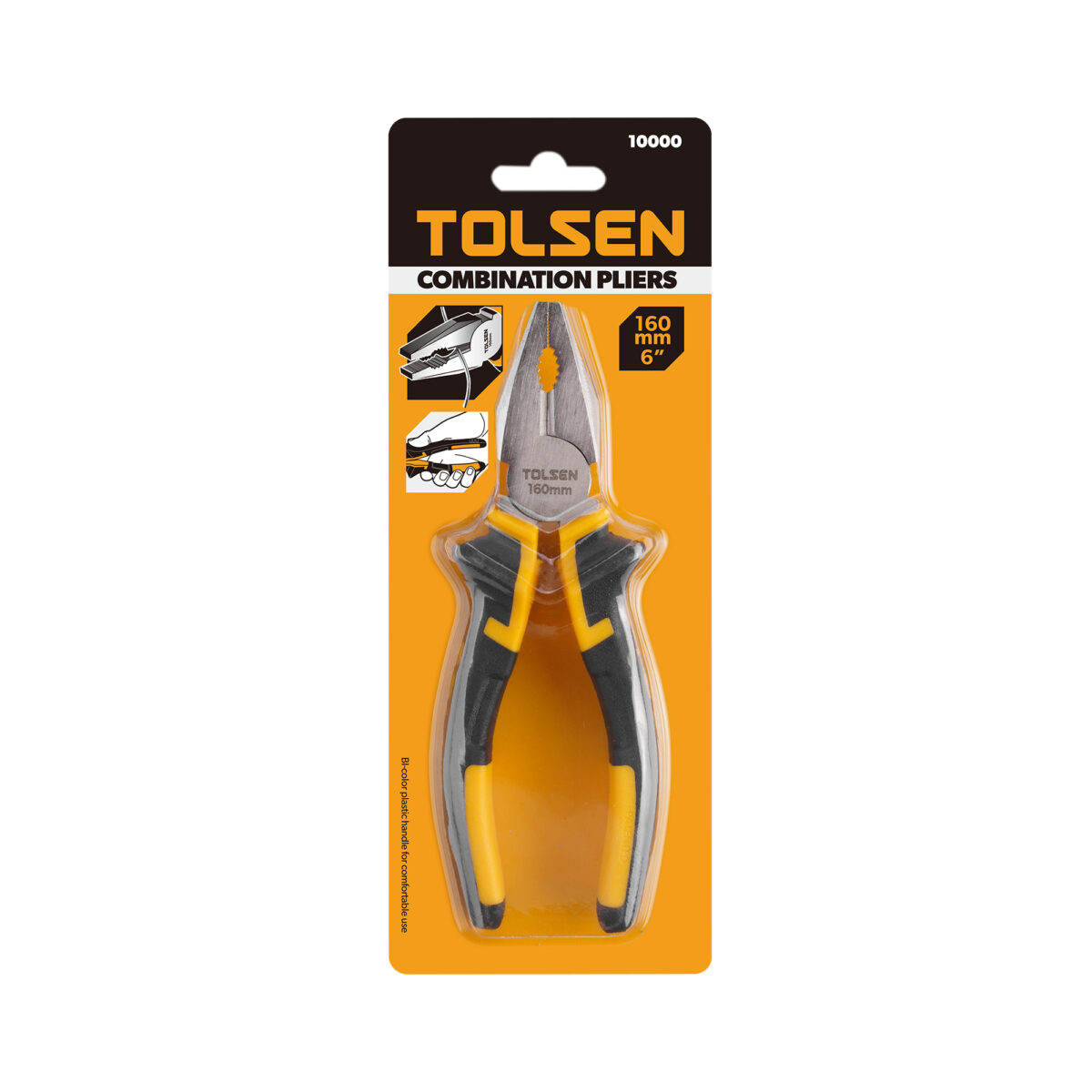 Tolsen 160mm combination pliers in packaging