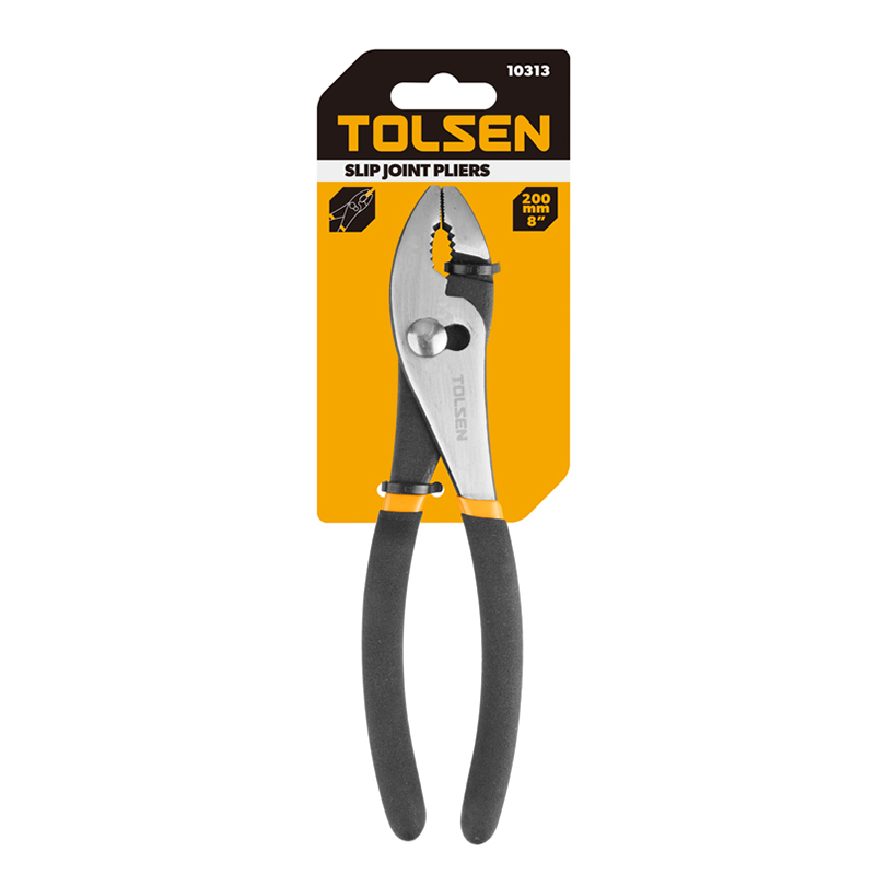 Tolsen 8 inch slip joint pliers in retail packaging