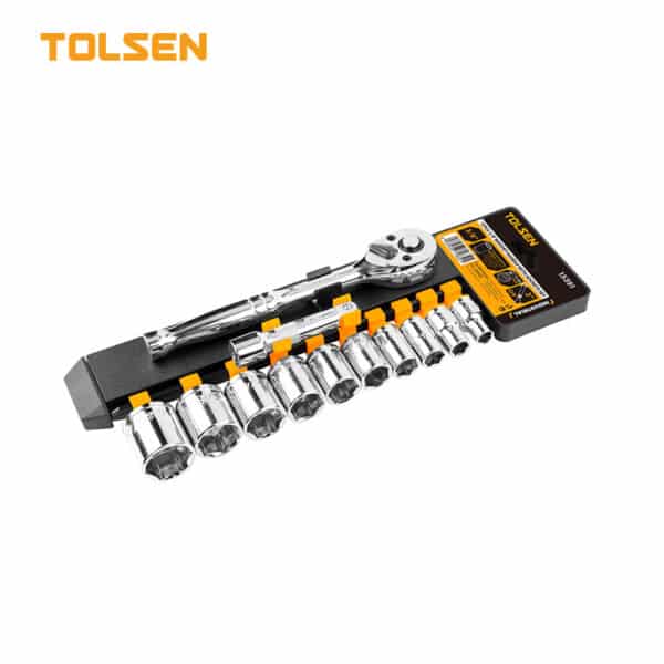 12PCS 38 RATCHET HANDLE WITH SOCKETS SET