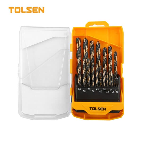 19PCS BLACK & GOLD HSS TWIST DRILL BITS SET