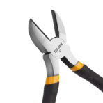 Close-up of Tolsen 6 inch diagonal cutting pliers jaws, showing steel cutting edges