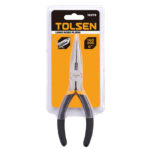 Tolsen 6 inch long nose pliers in retail packaging