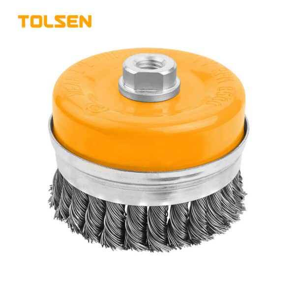 CUP TWIST WIRE BRUSH WITH NUT