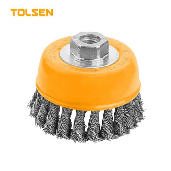 CUP TWIST WIRE BRUSH WITH NUT