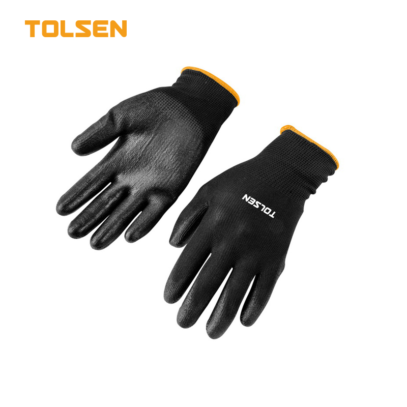 WORKING GLOVES (PU COATED BLACK)